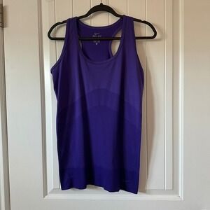 Nike Dri-FIT Tank Top Racerback Athletic Purple‎ Sleeveless Top XL
